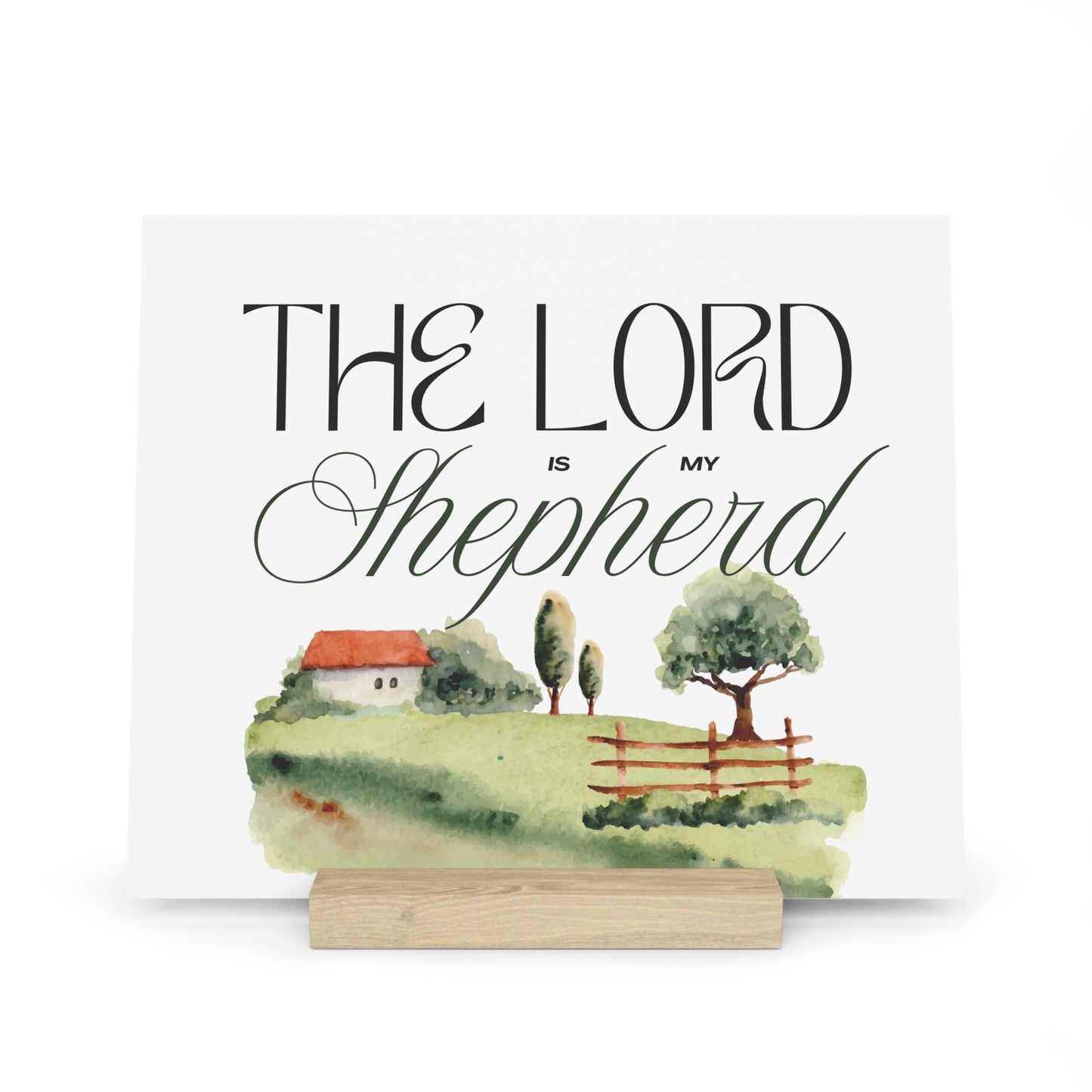 The Lord is my Shepherd Board with Stand