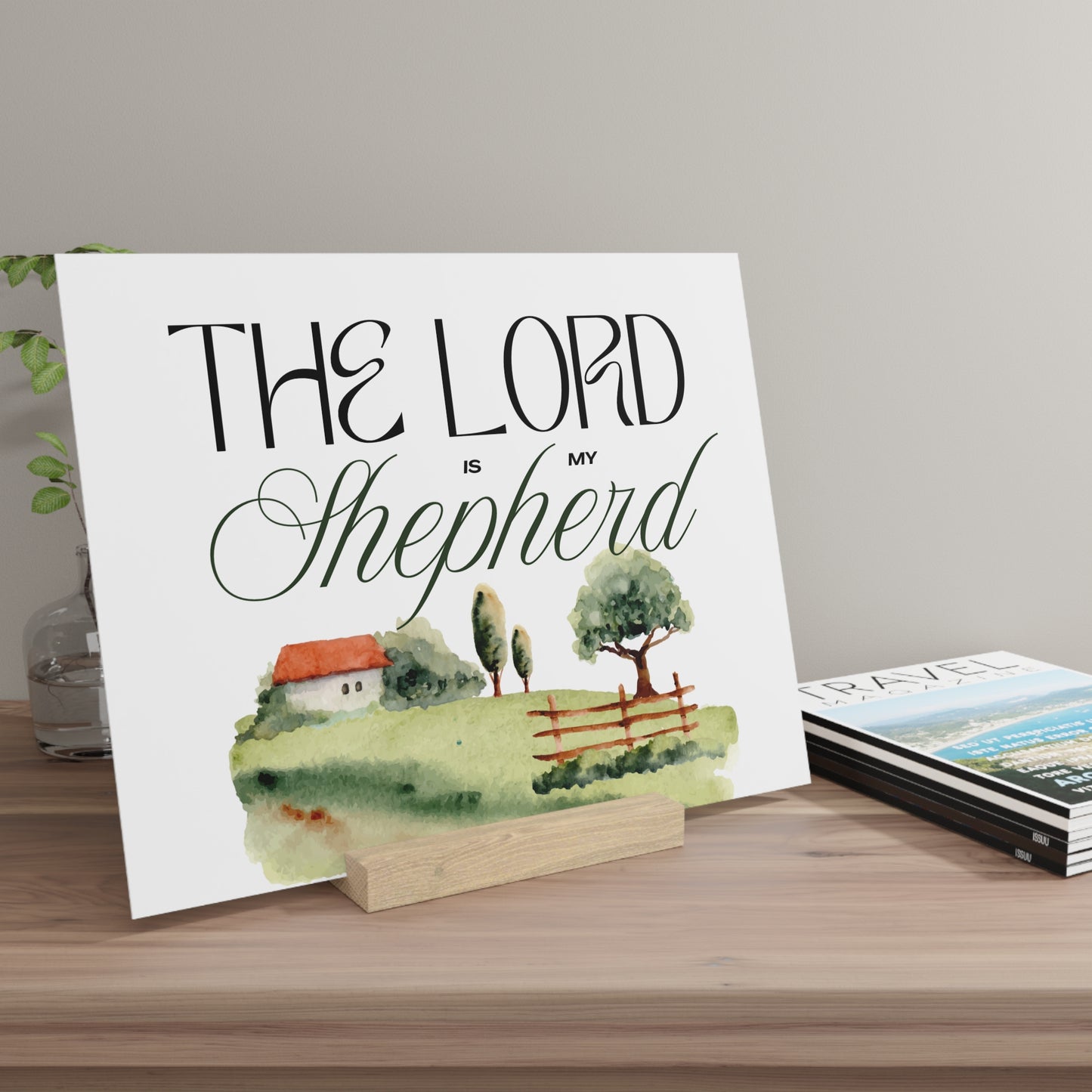 The Lord is my Shepherd Board with Stand