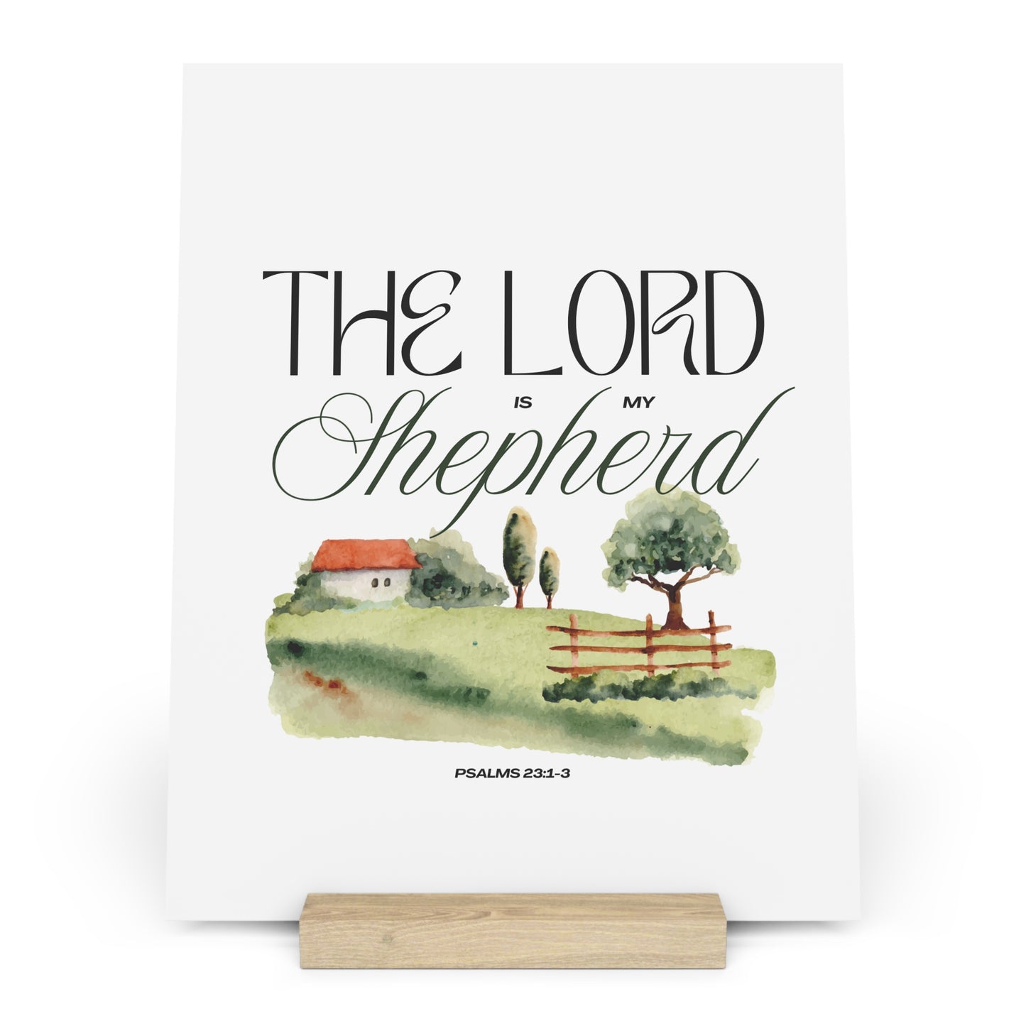 The Lord is my Shepherd Board with Stand