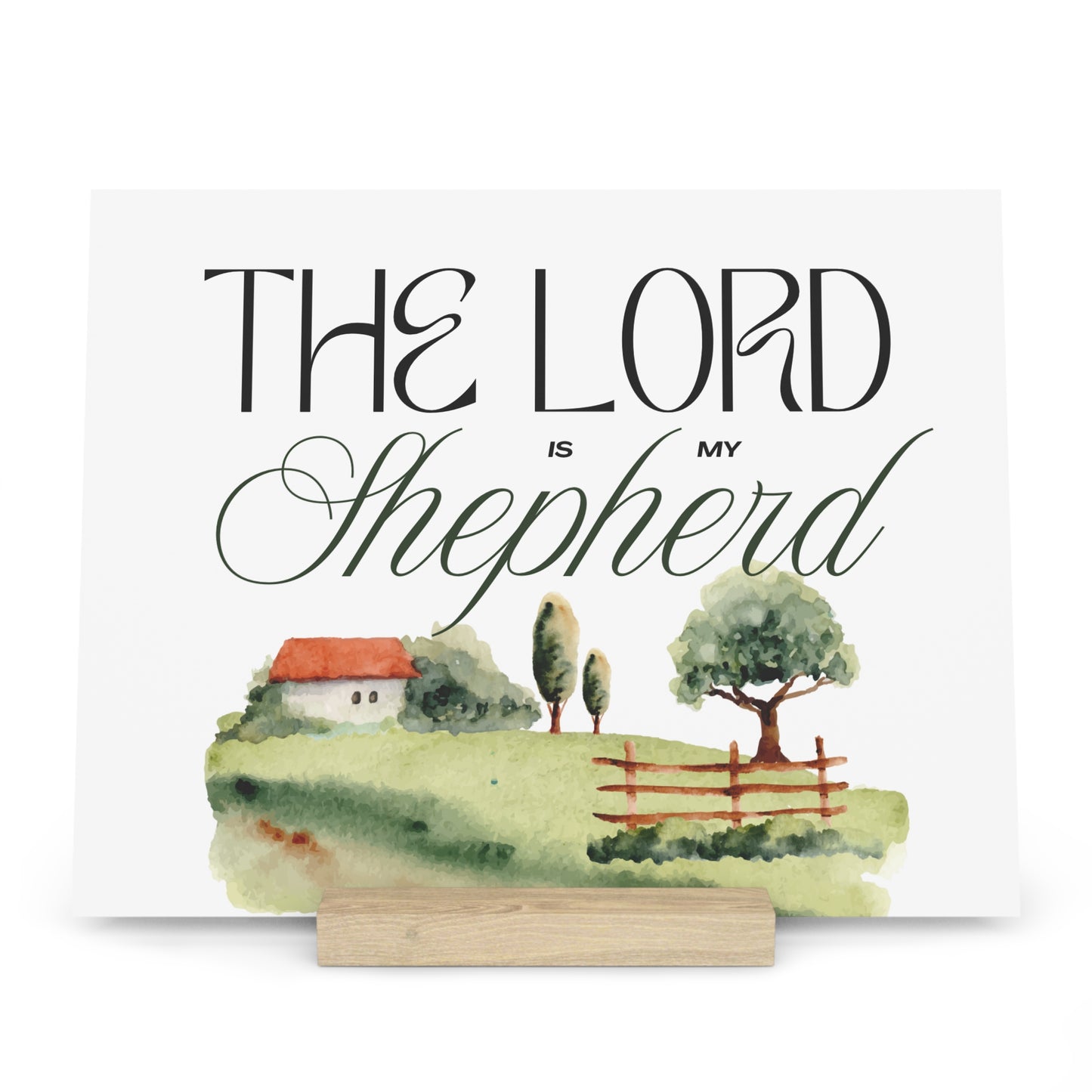 The Lord is my Shepherd Board with Stand