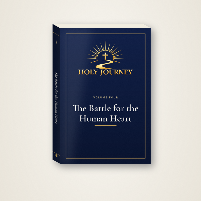 Holy Journey Volume 4: The Battle for the Human Heart, softcover, gold logo on navy